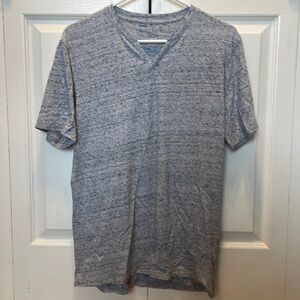 Public Opinion V neck Short Sleeve Tee Gray Adult Small